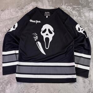 NWT Ghost Face Scream Hockey Jersey Black Scream 96 Graphic Horror Size M